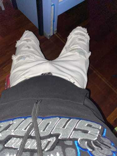 ☆関税/送料込み☆【stwear】UKドリル クリスタルジーンズ