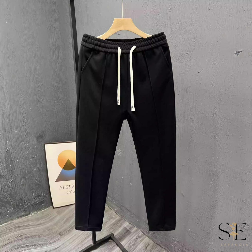 スエットパンツ センタープレス お洒落 スリム ストリート 韓国