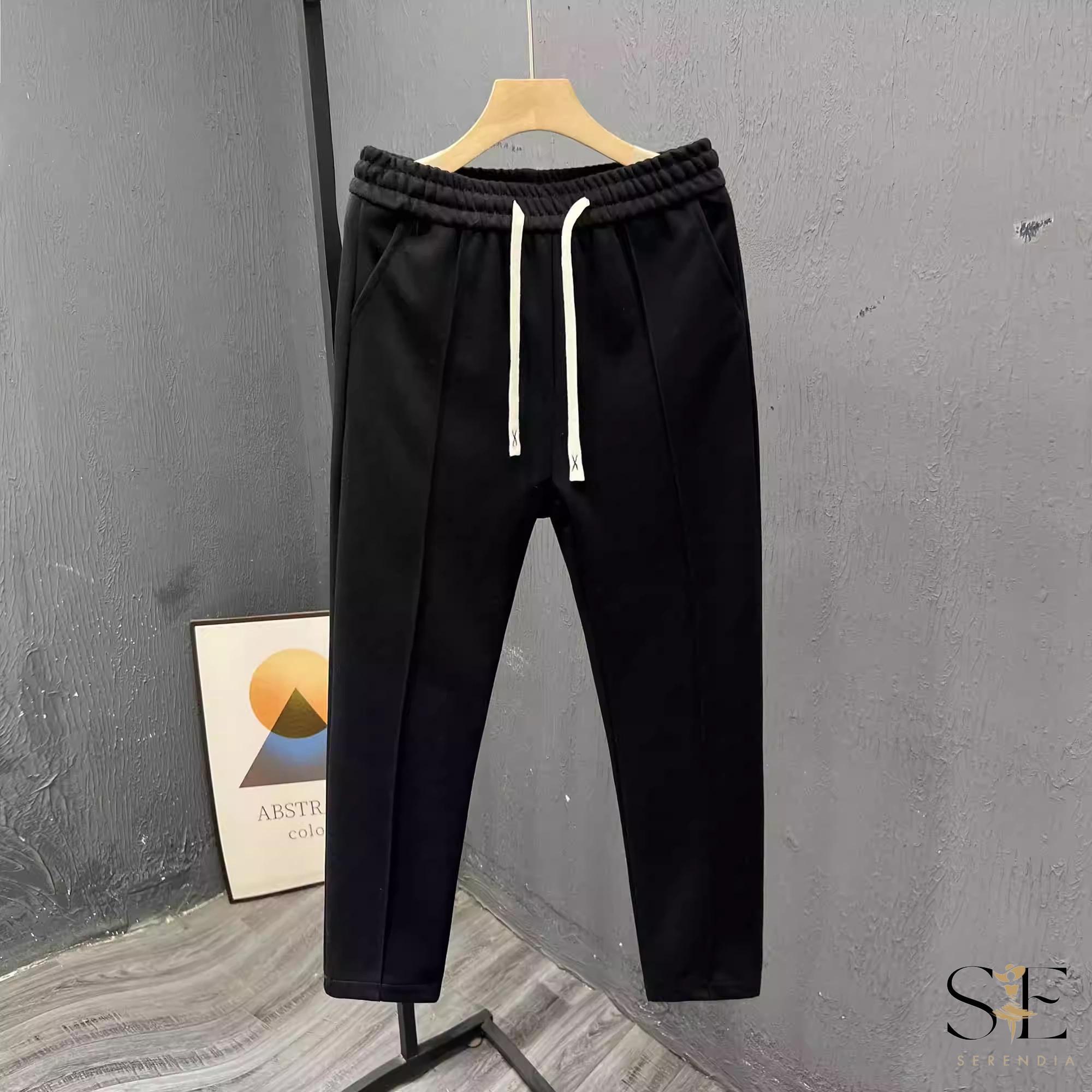 スエットパンツ センタープレス お洒落 スリム ストリート 韓国