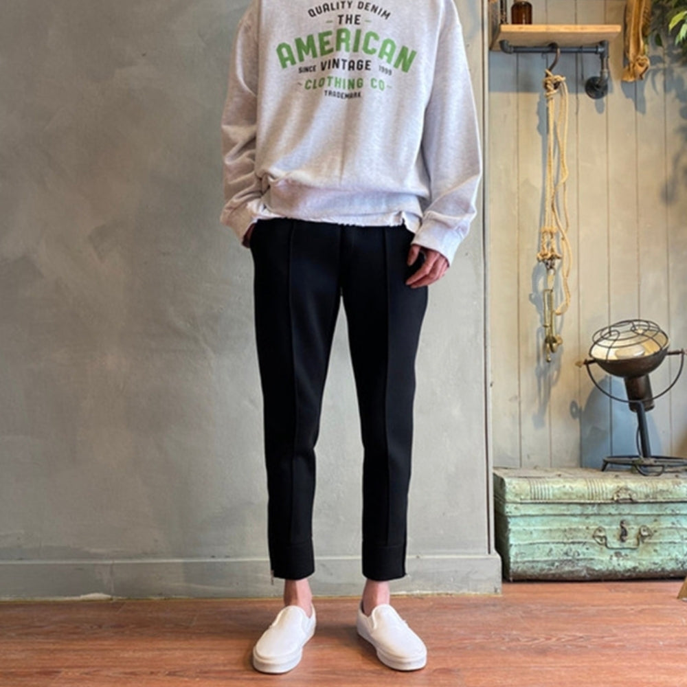 スリム テーパード スウェットパンツ 2色 韓国 パンツ nra047