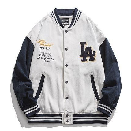 長袖 3色 スタジャン ユニフォーム ヴィンテージ アウター ロゴ