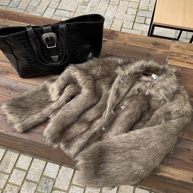 メンズ ファー コート ショート丈 ジャケット エレガント 韓国