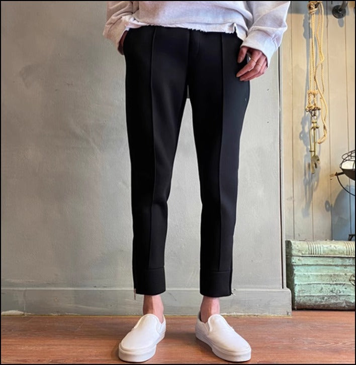 お洒落お出かけ スリム アンクル ルーズ スエットパンツ 綺麗め