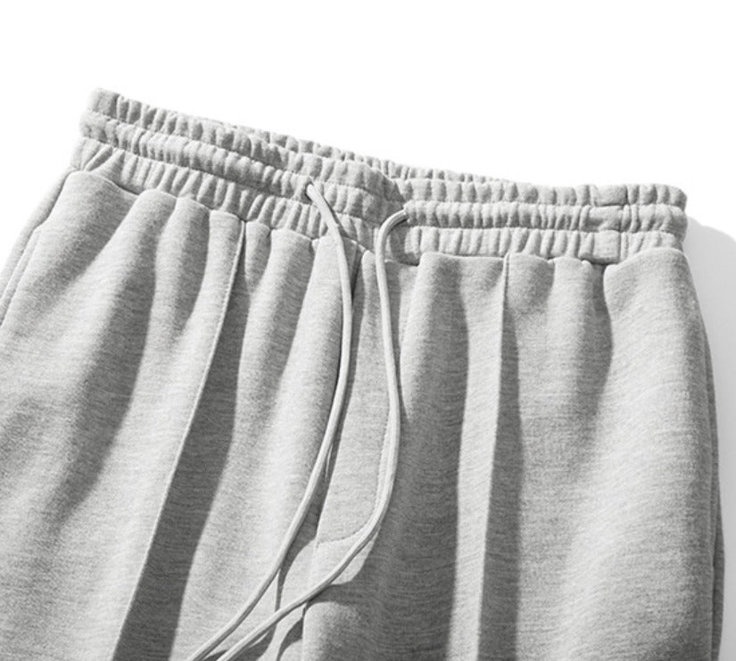 メンズ スウェットパンツ センタープレス 韓国 カジュアル 無地