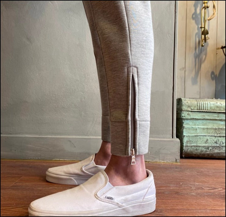 お洒落お出かけ スリム アンクル ルーズ スエットパンツ 綺麗め