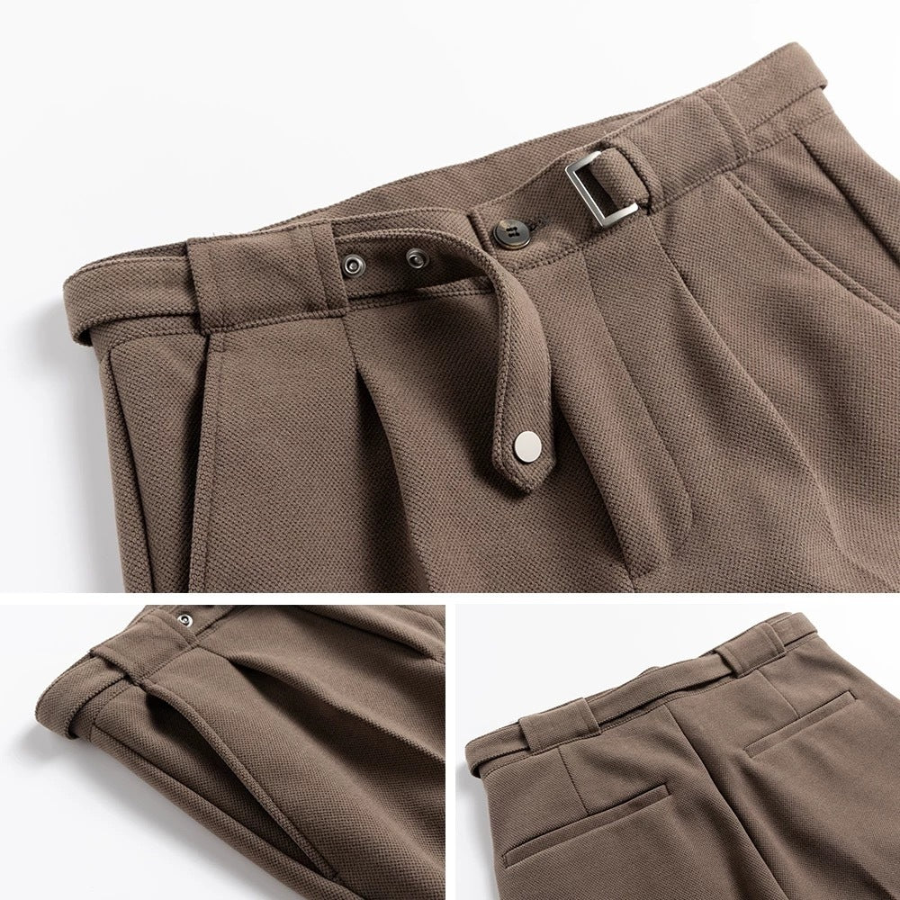 メンズ無地ラシャスラックスロングパンツ秋冬おしゃれ