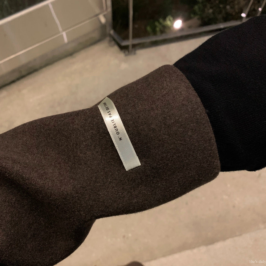 【LOOKPLE】Dart Maxi Overfit Wool Coat ★