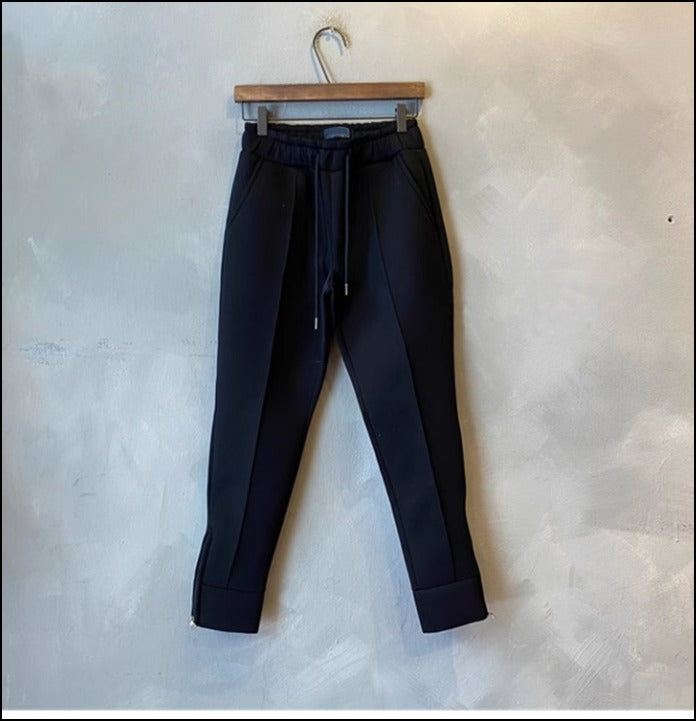 お洒落お出かけ スリム アンクル ルーズ スエットパンツ 綺麗め