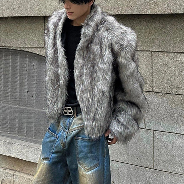 シルバーフォックス ファー ジャケット ショート丈 韓国 cr7535