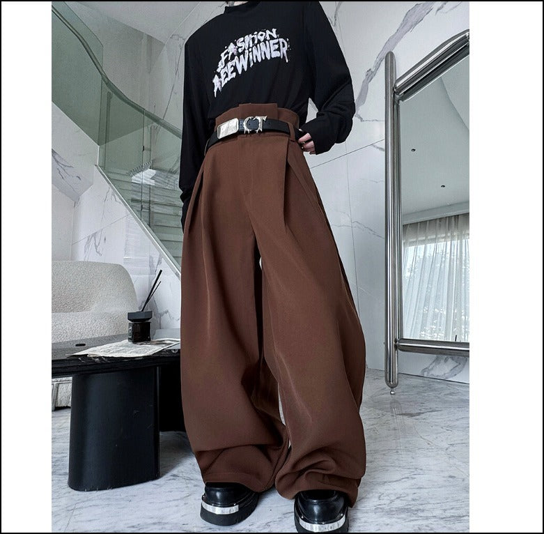 美脚 ワイドパンツ ハイウエスト シルエット映え カジュアル