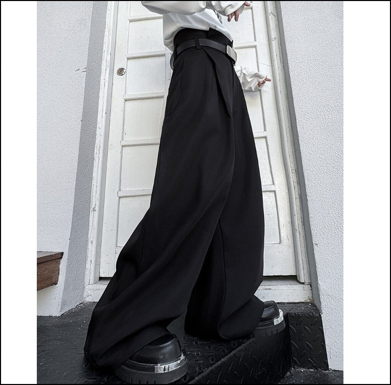 美脚 ワイドパンツ ハイウエスト シルエット映え カジュアル