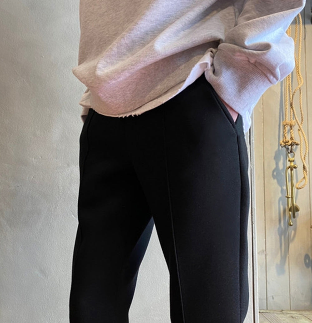 スリム テーパード スウェットパンツ 2色 韓国 パンツ nra047