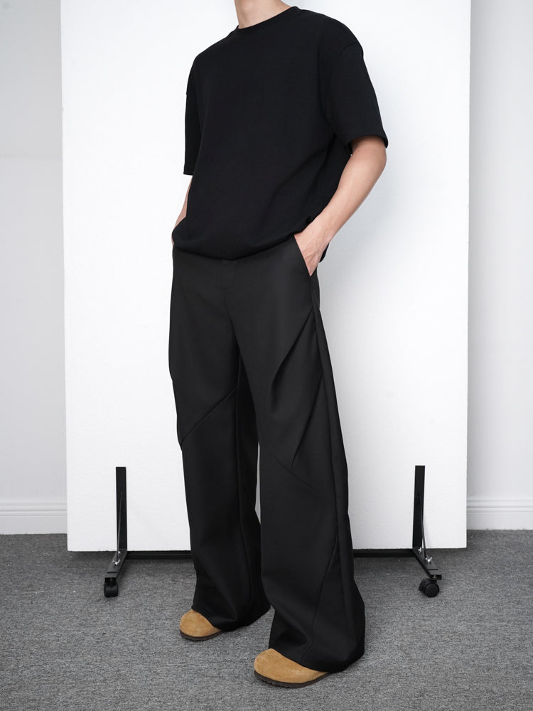 【関送込み】Simple Loose-Fit Trousers*ユニセックス/N240093