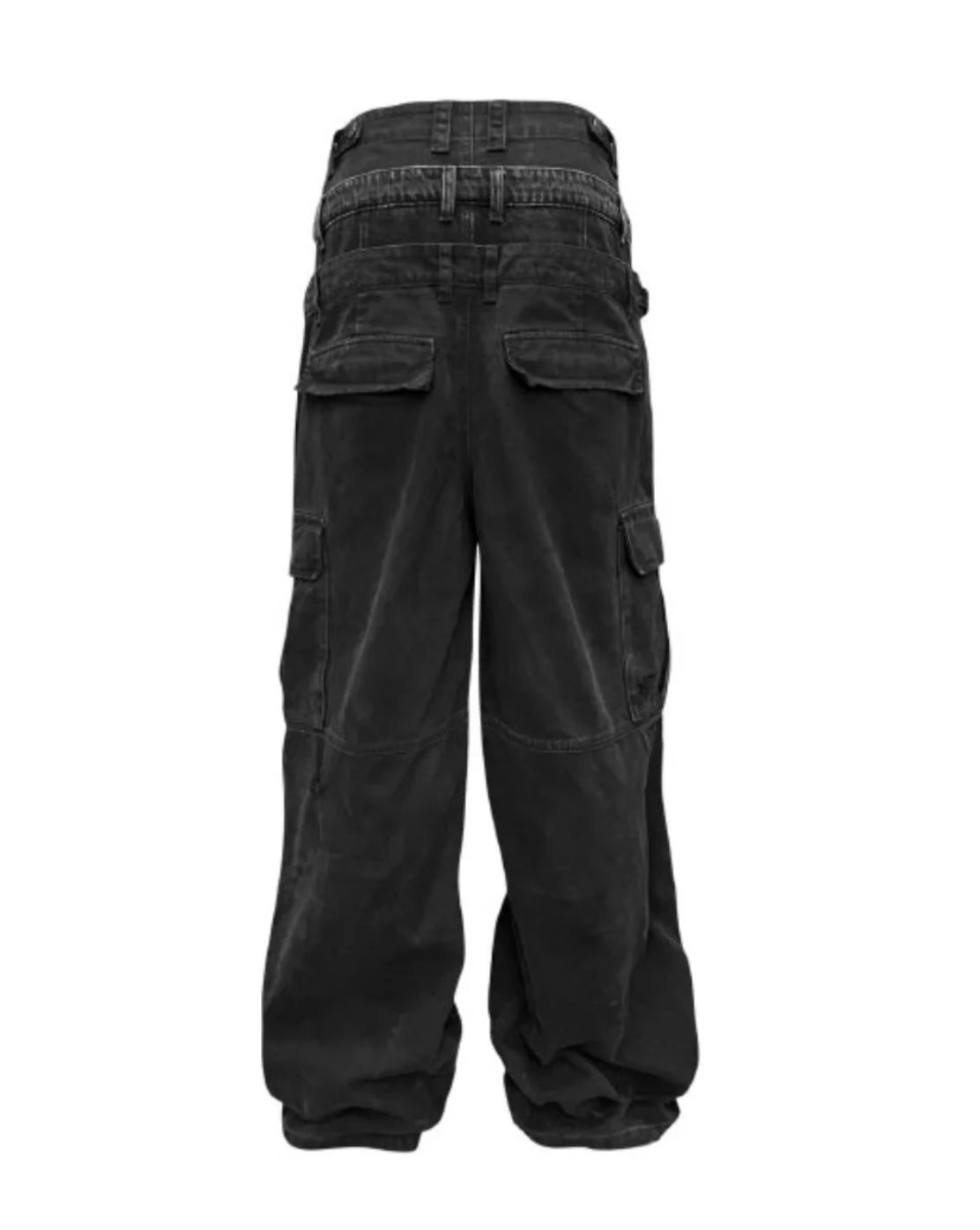 国内で当店のみ GOJOYJINNI - Waistband Distressed Cargo Jeans