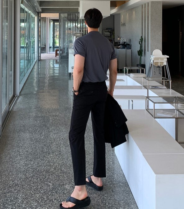 【LOOKPLE】クール マックス センターライン スラックス