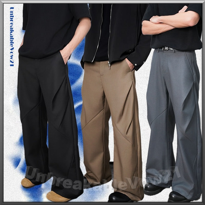 【関送込み】Simple Loose-Fit Trousers*ユニセックス/N240093