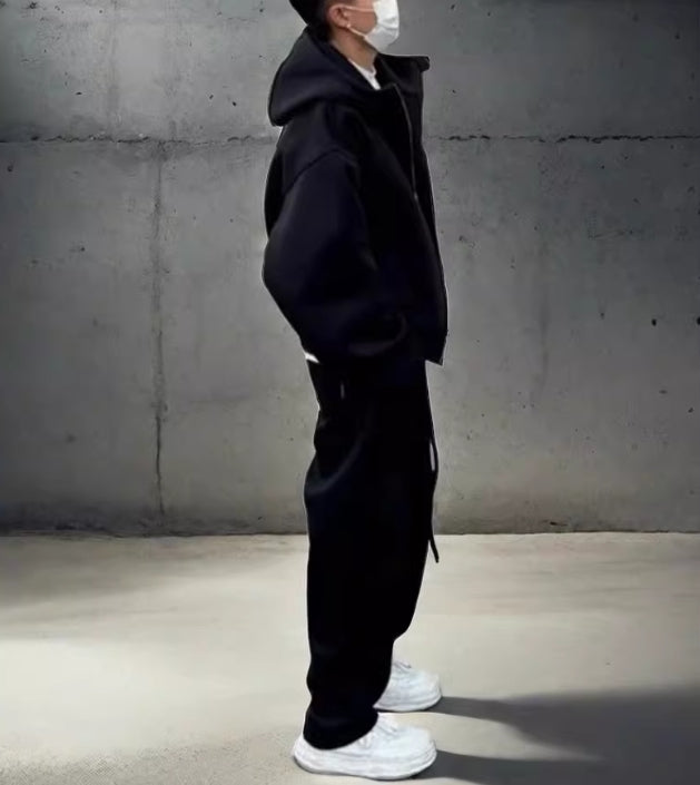 セットアップ 2色 ハイネックパーカー スウェットパンツ cr7939