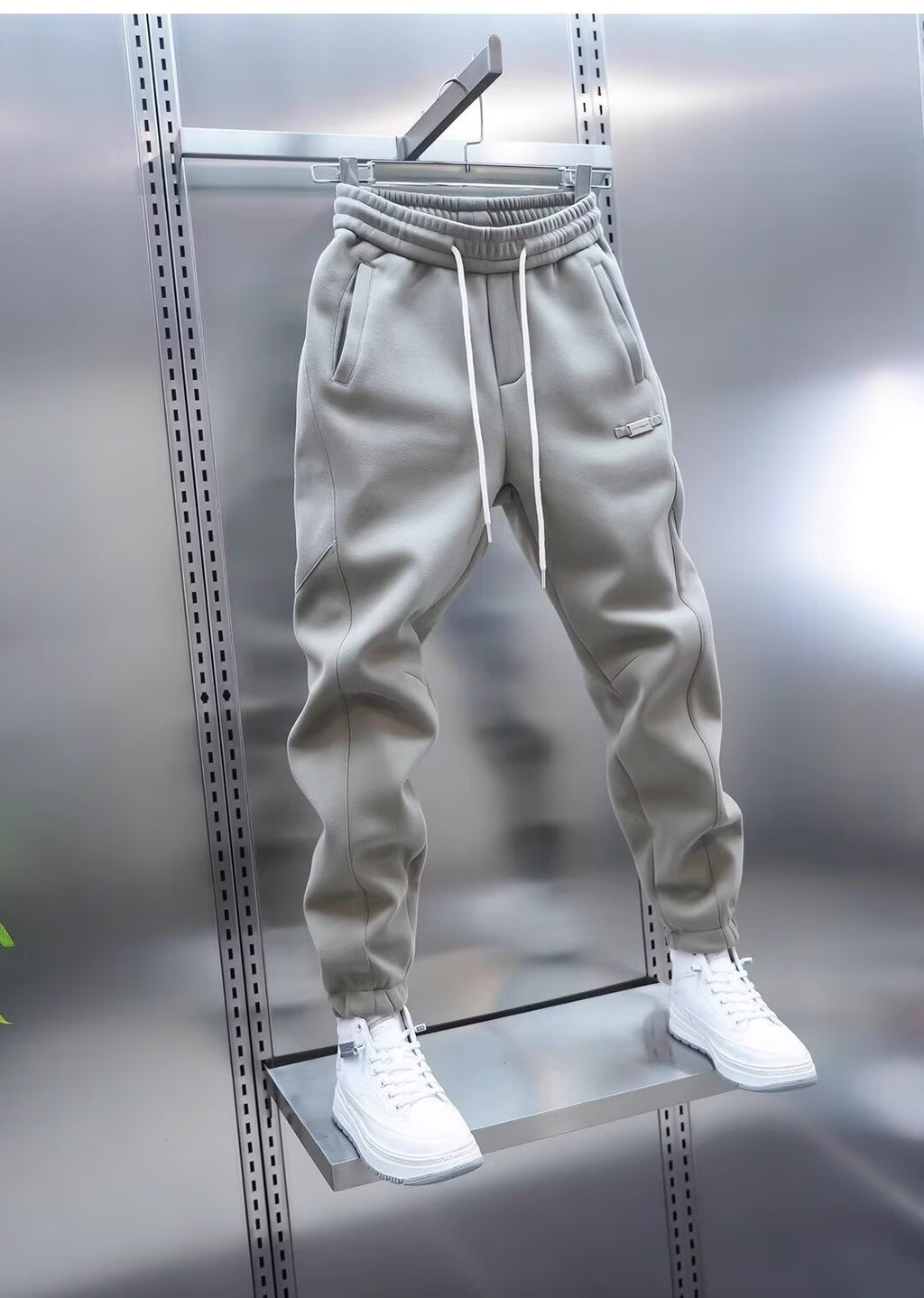 スキニー スウェットパンツ カジュアル スポーティ 2色 M-3XL