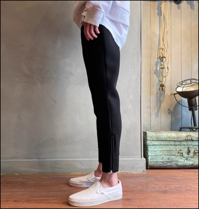 お洒落お出かけ スリム アンクル ルーズ スエットパンツ 綺麗め