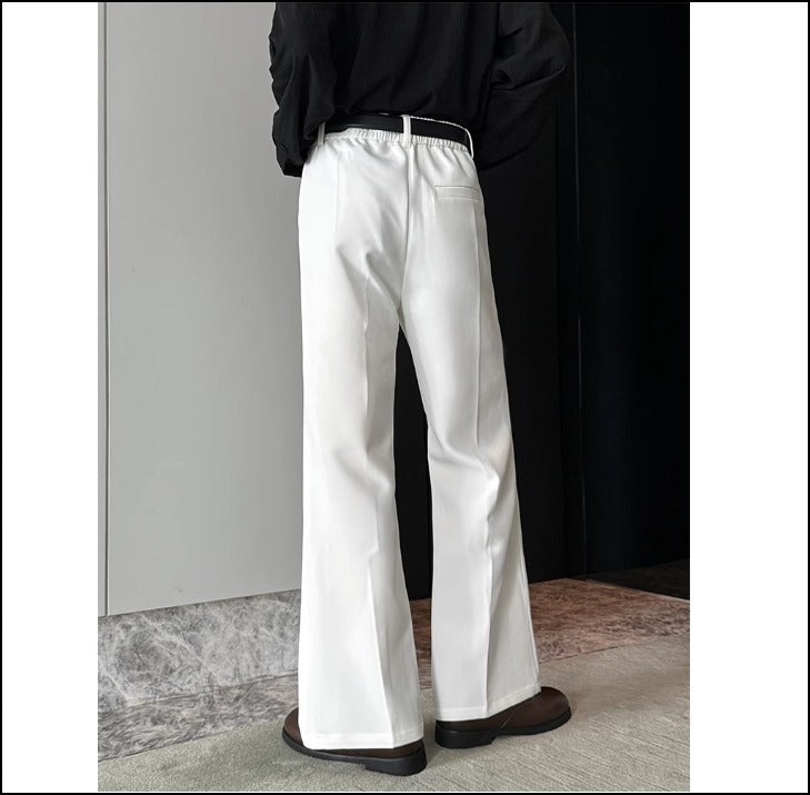 美脚 センタープレス ワイドパンツ 韓国ストリート ハイウエスト