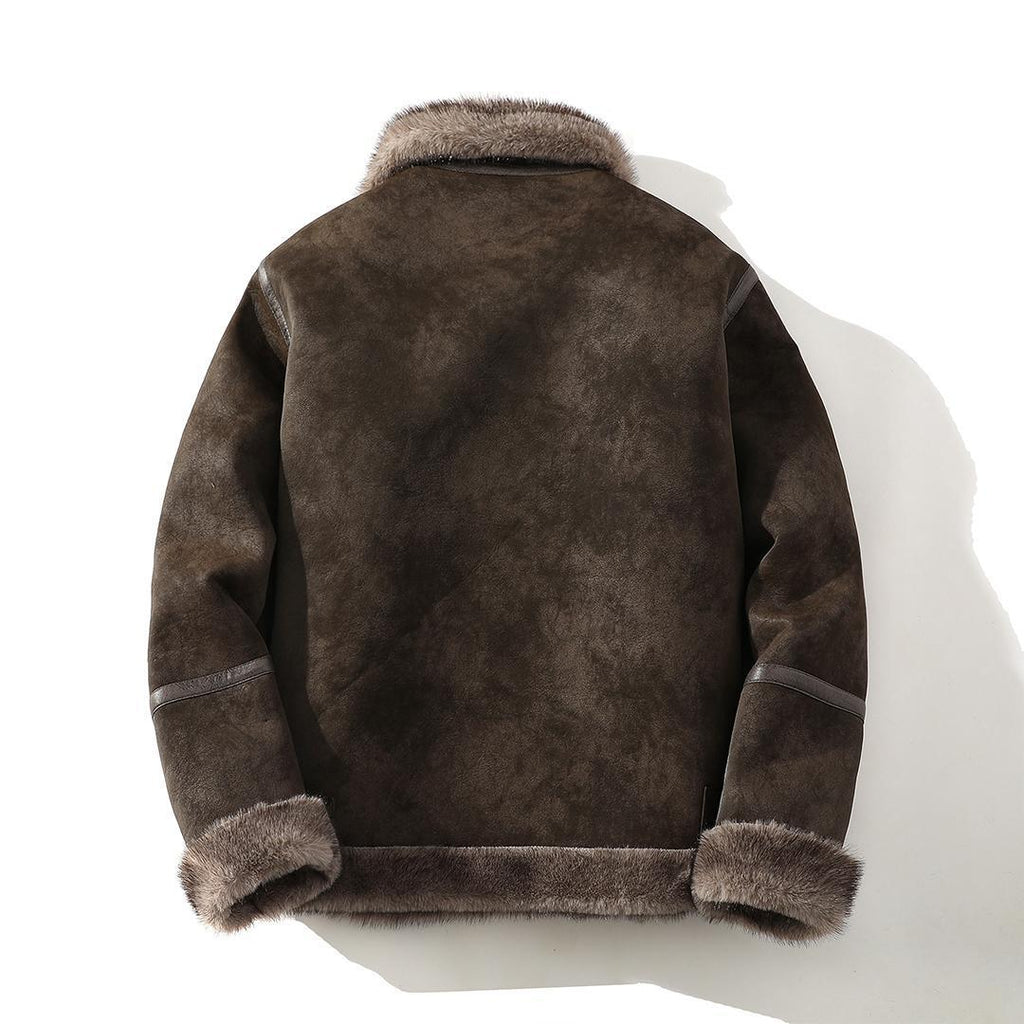 裏ボア レザー ジャケット スエード ムートンジャケット cr7554