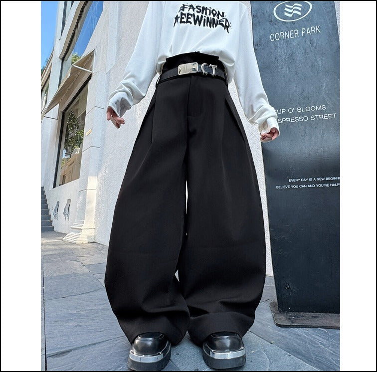 美脚 ワイドパンツ ハイウエスト シルエット映え カジュアル