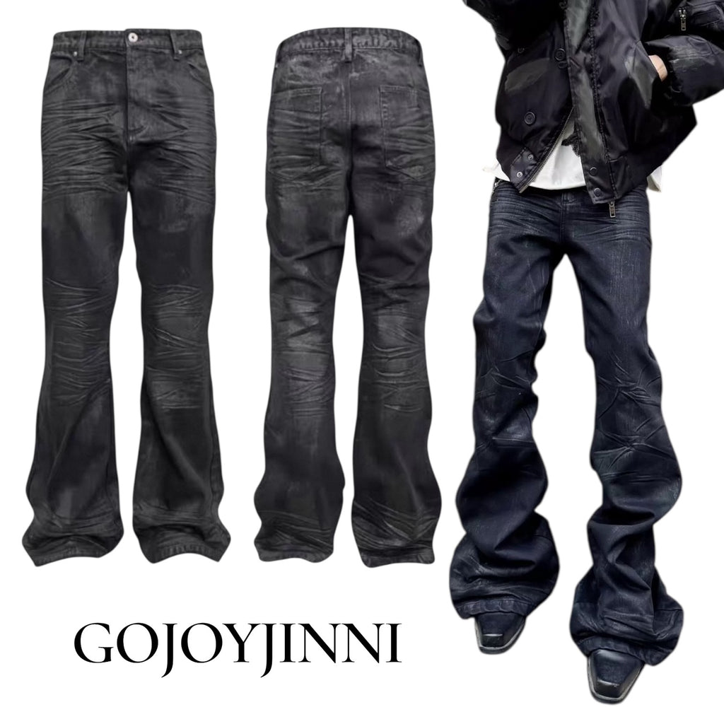 国内で当店のみ GOJOYJINNI - Gothic Metal-Waxed Flare Jeans