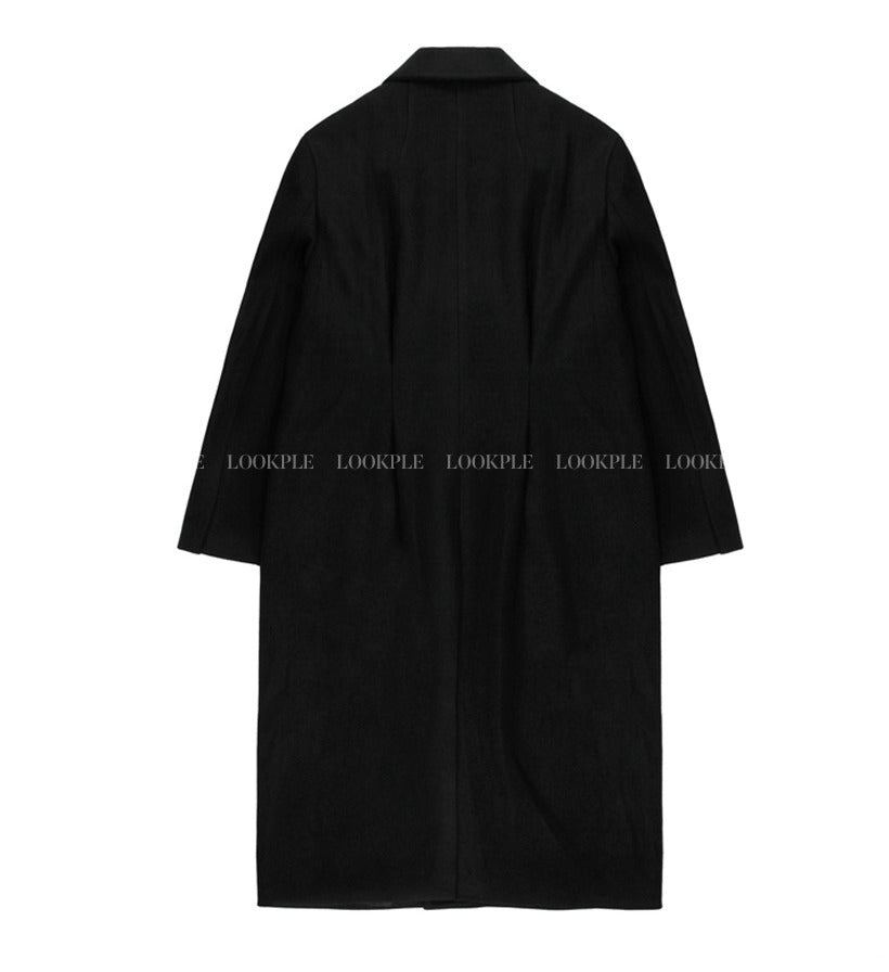 【LOOKPLE】Dart Maxi Overfit Wool Coat ★