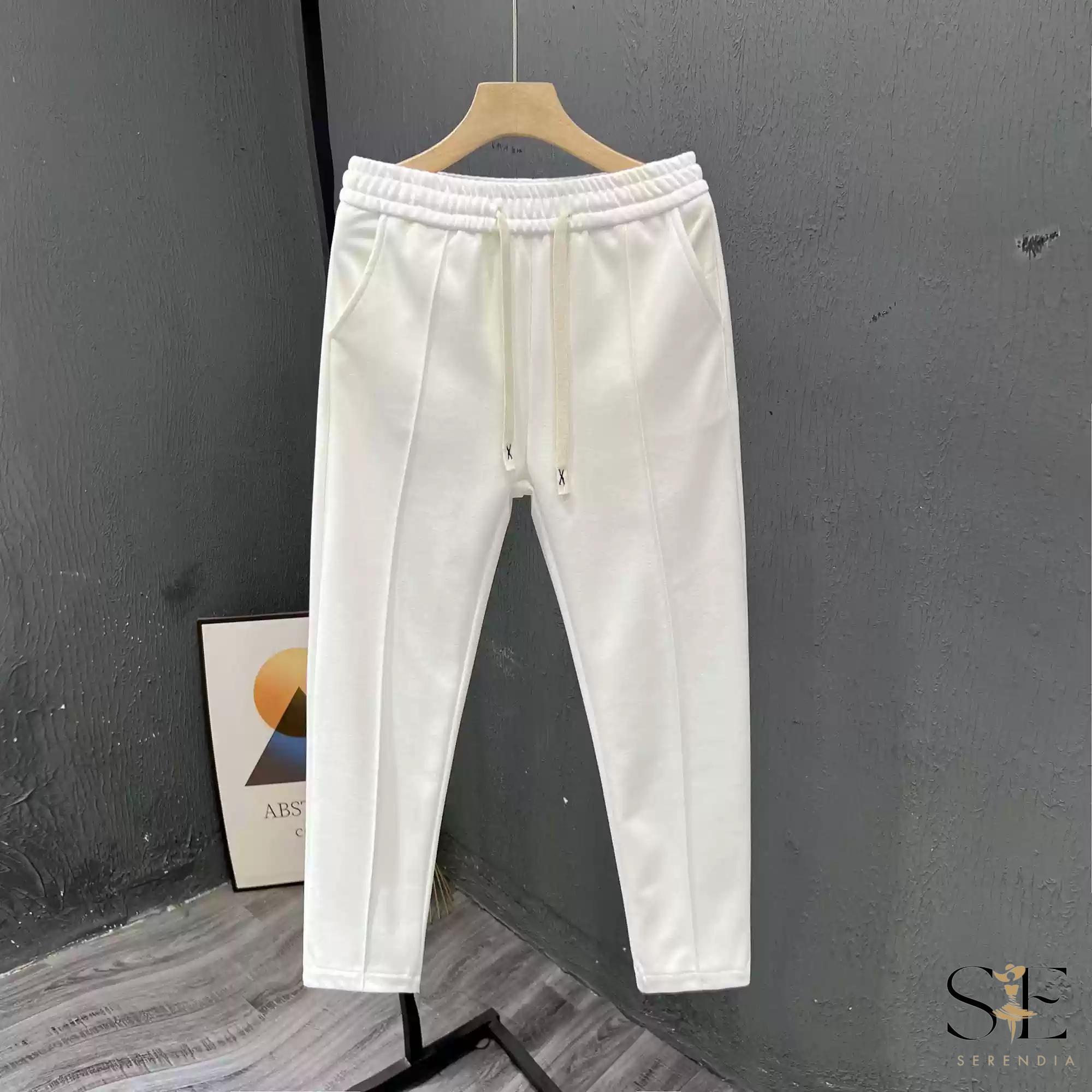 スエットパンツ センタープレス お洒落 スリム ストリート 韓国