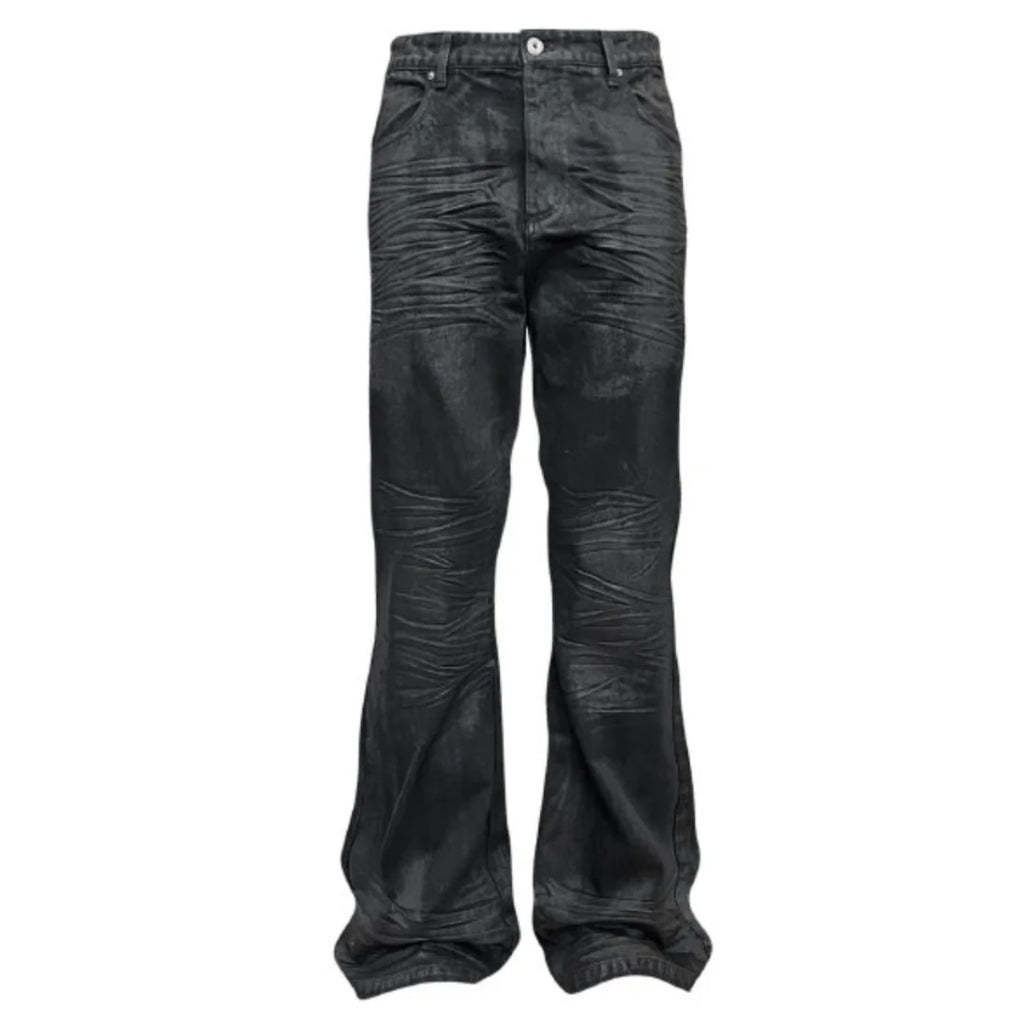 国内で当店のみ GOJOYJINNI - Gothic Metal-Waxed Flare Jeans