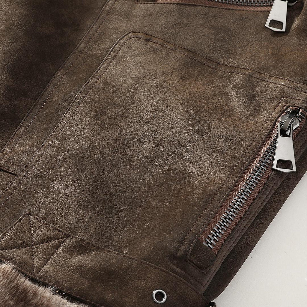 裏ボア レザー ジャケット スエード ムートンジャケット cr7554