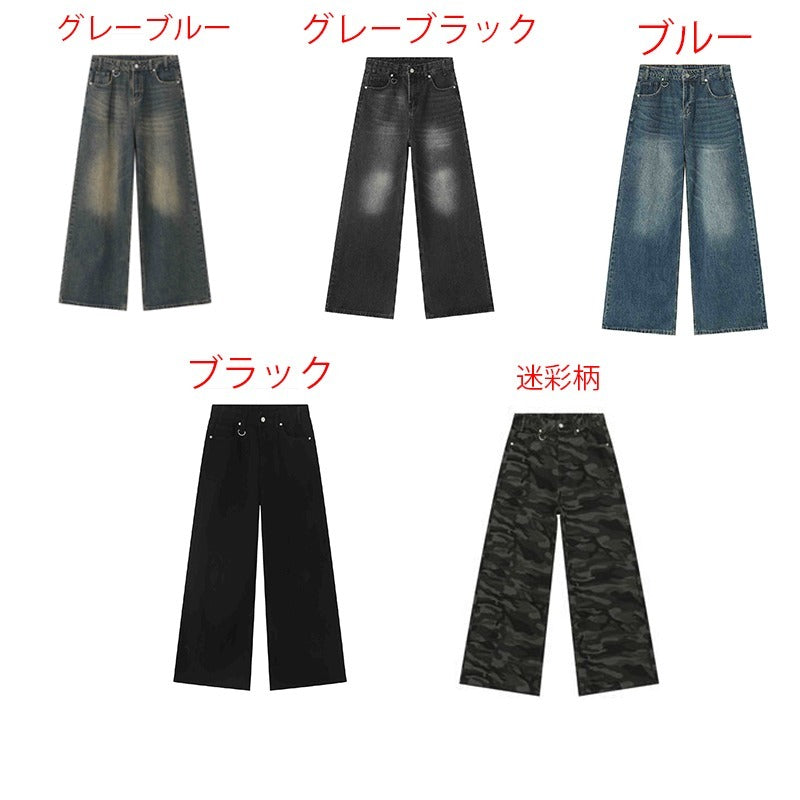 【関送込み】vintage washed jeans 5色*ユニセックス/N240090