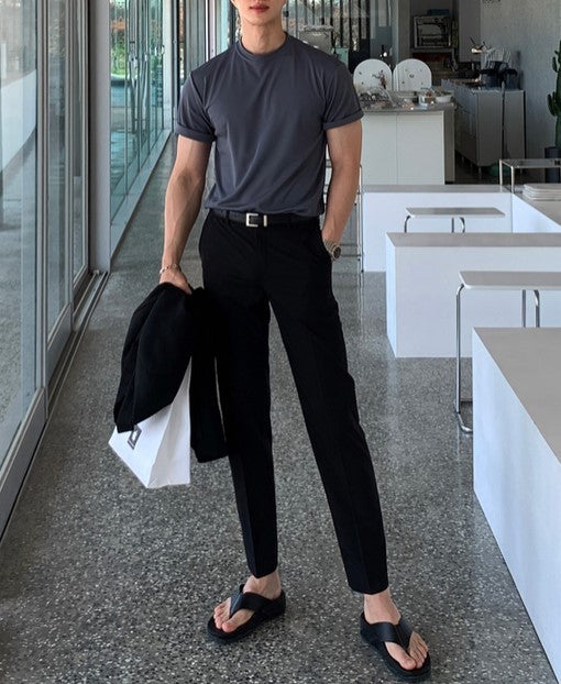 【LOOKPLE】クール マックス センターライン スラックス