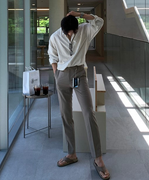 【LOOKPLE】クール マックス センターライン スラックス