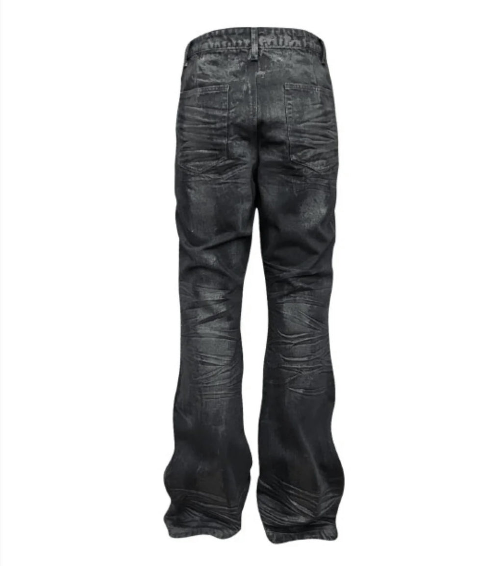 国内で当店のみ GOJOYJINNI - Gothic Metal-Waxed Flare Jeans