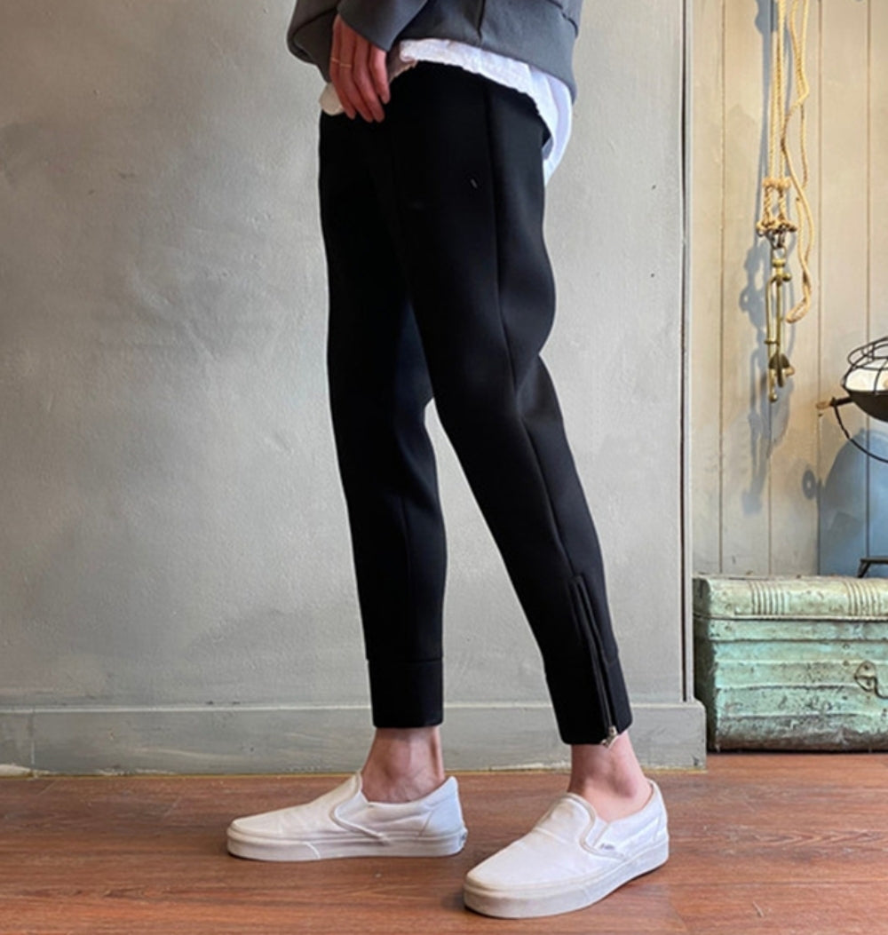 スリム テーパード スウェットパンツ 2色 韓国 パンツ nra047