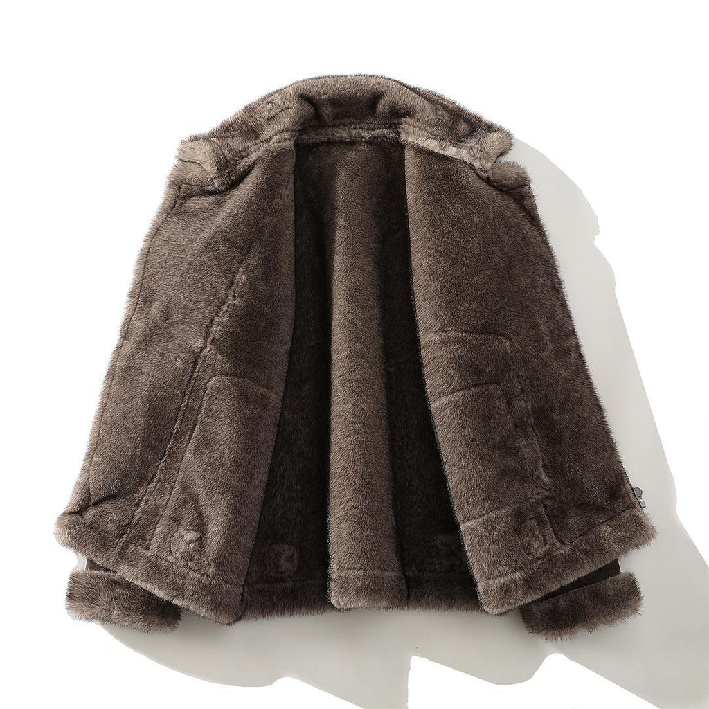 裏ボア レザー ジャケット スエード ムートンジャケット cr7554