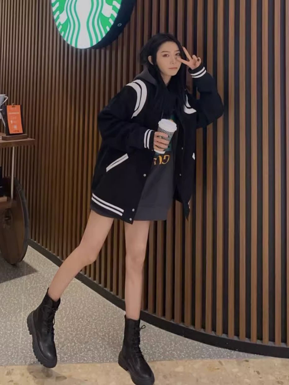 ライン スタジャン ユニセックス ストリートカジュアル S-3XL