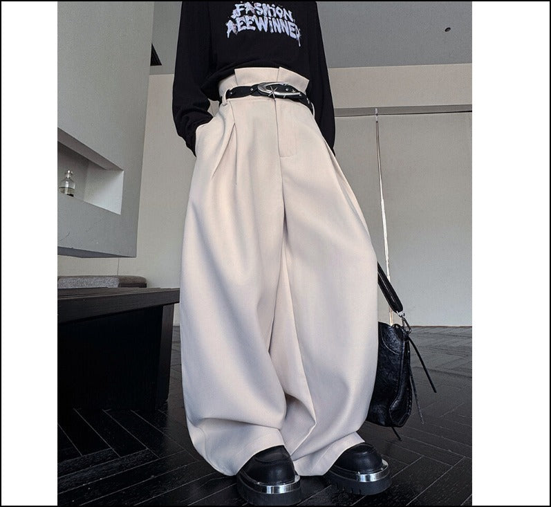 美脚 ワイドパンツ ハイウエスト シルエット映え カジュアル