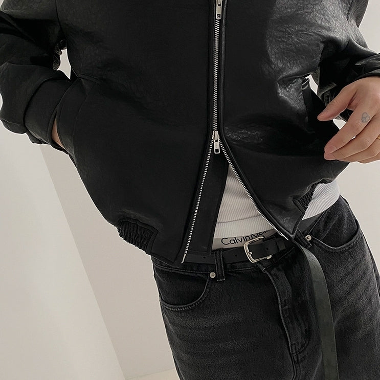 ショート レザー ジャケット 2色 ライダースジャケット cr5519