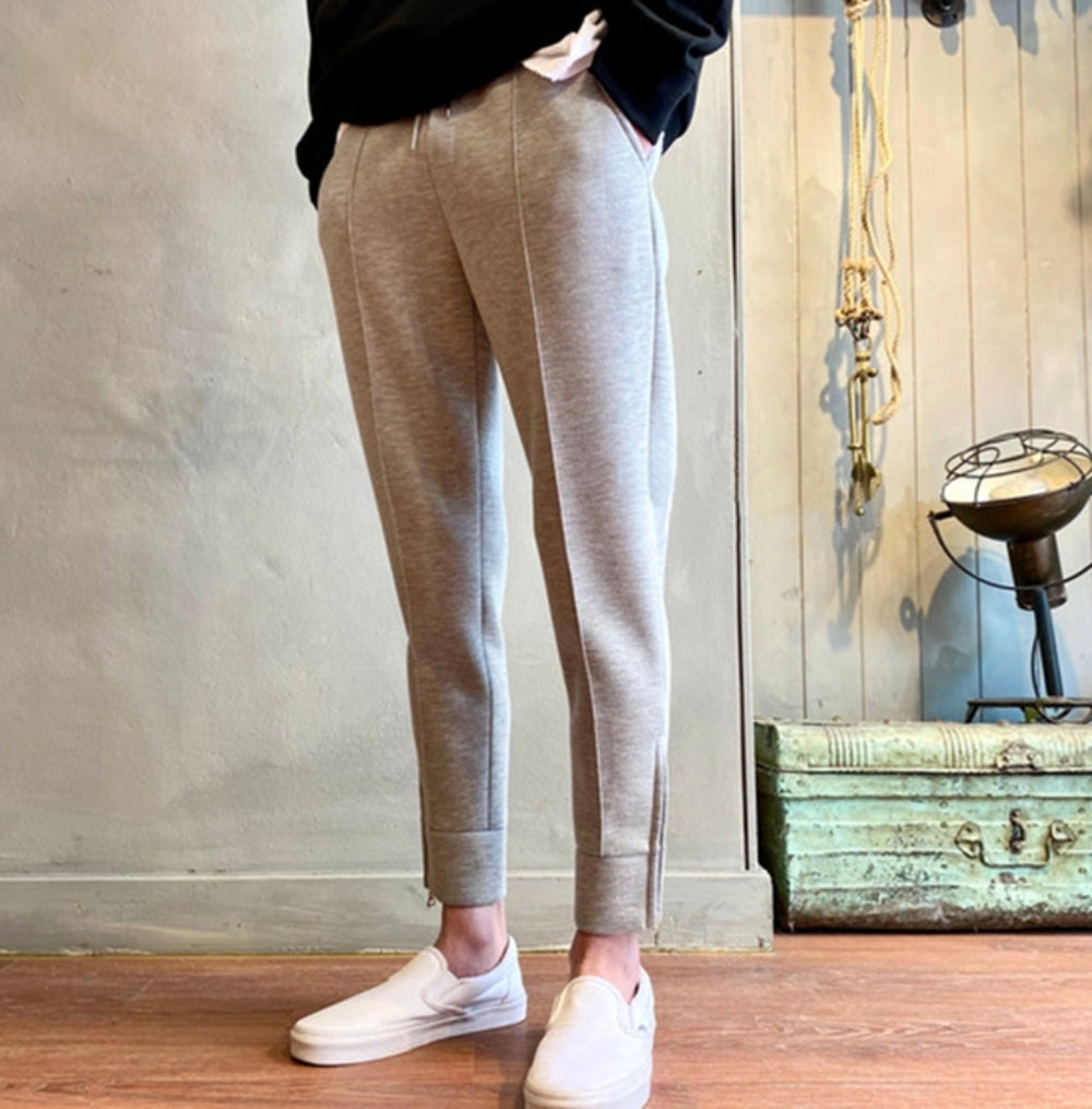 スリム テーパード スウェットパンツ 2色 韓国 パンツ nra047