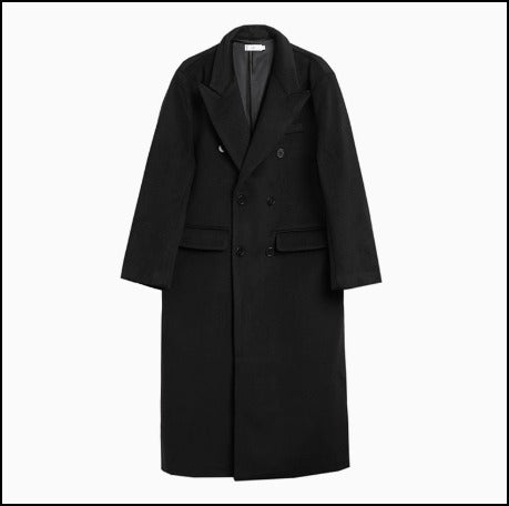 メンズ お洒落 綺麗め ウールタッチ ロングコート シンプル