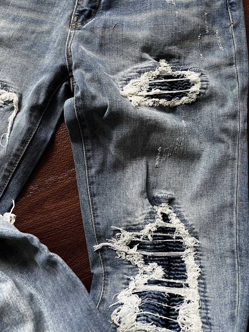 URKOOL　ストリート ダメージ ジーン スキニー