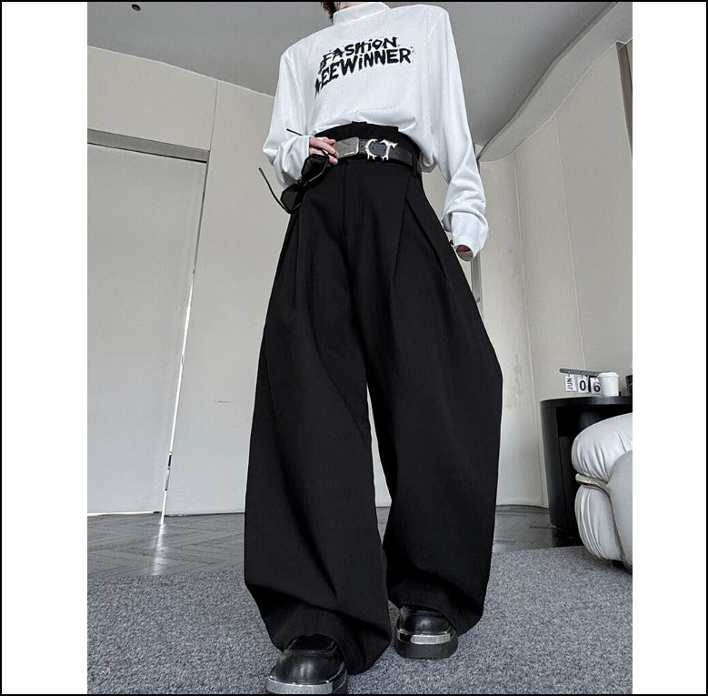 美脚 ワイドパンツ ハイウエスト シルエット映え カジュアル
