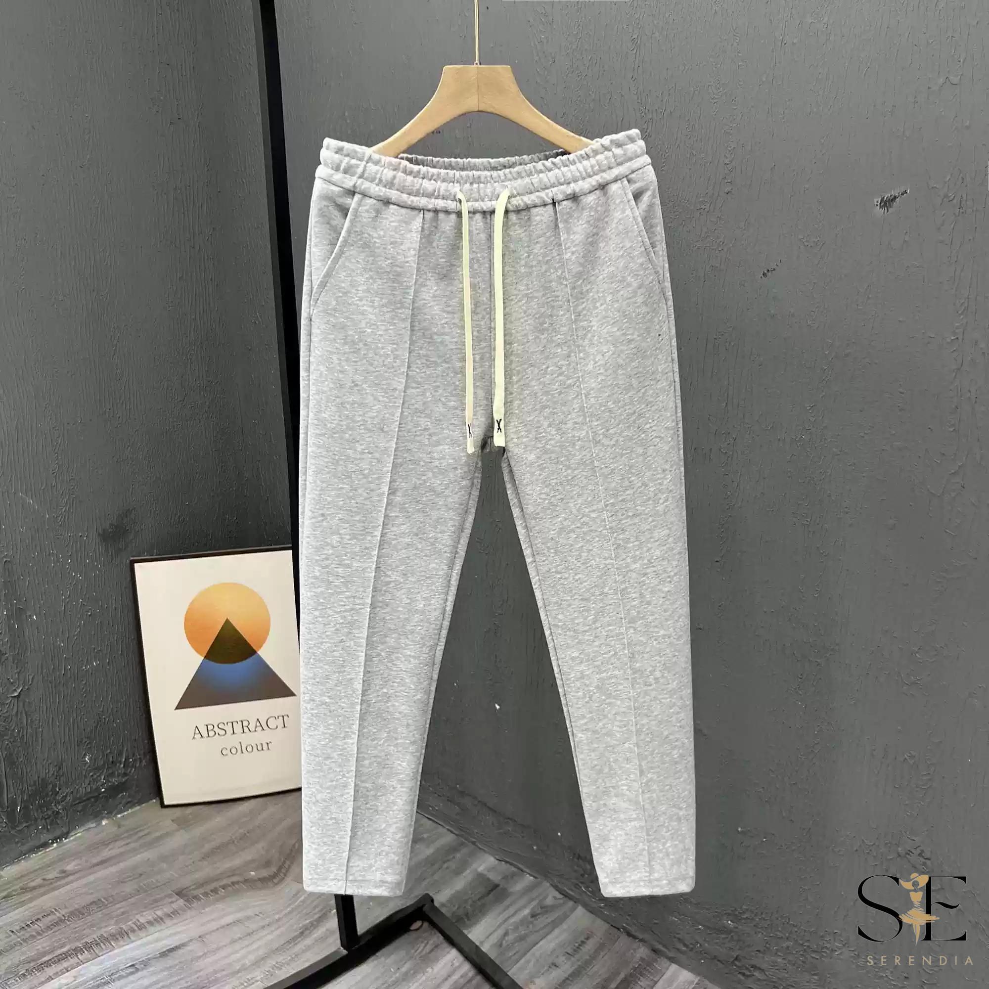 スエットパンツ センタープレス お洒落 スリム ストリート 韓国