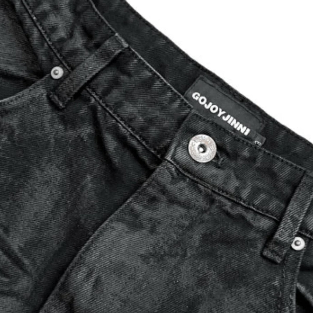 国内で当店のみ GOJOYJINNI - Gothic Metal-Waxed Flare Jeans