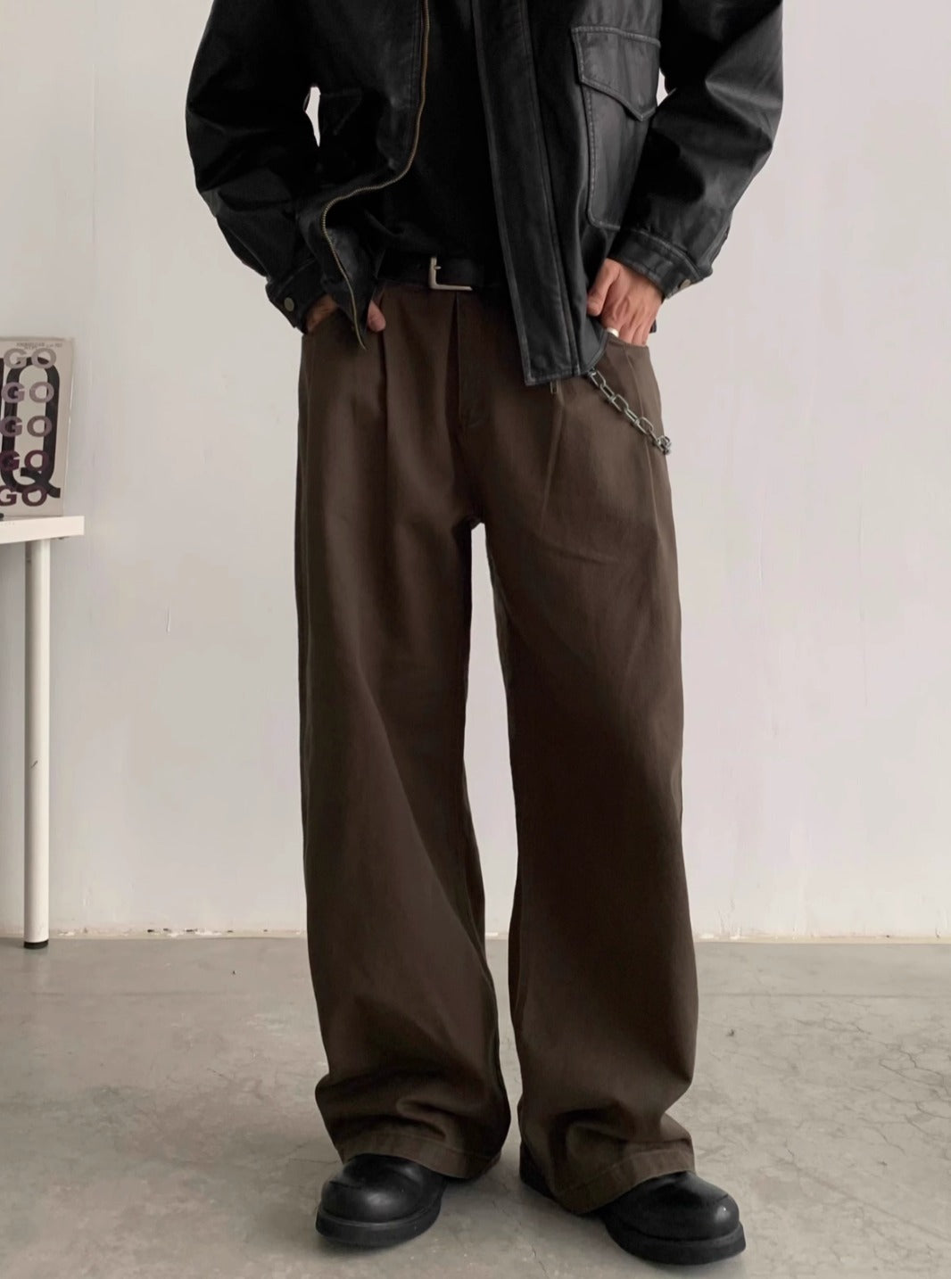 INKNOTS*日本未入荷 Basic ウォッシュド　ワイドレッグ チノパン