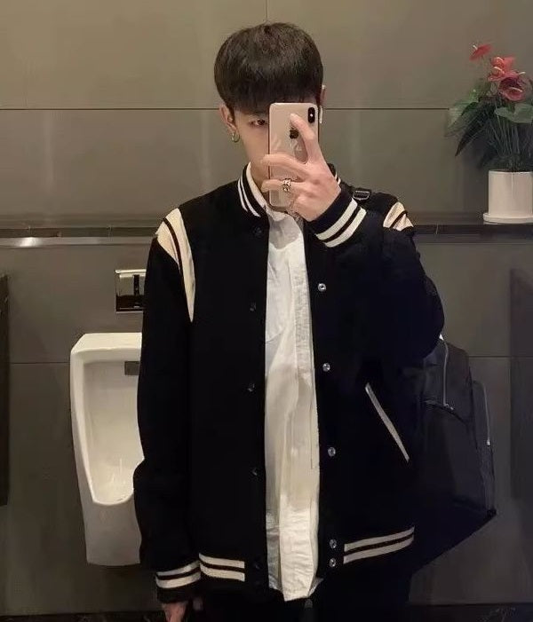 ライン スタジャン ユニセックス ストリートカジュアル S-3XL