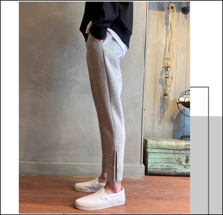 お洒落お出かけ スリム アンクル ルーズ スエットパンツ 綺麗め