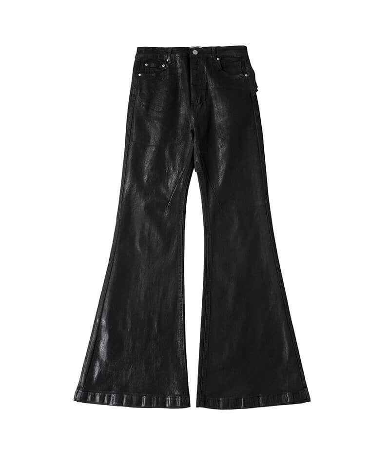 URKOOL　ストリート　ワックス  ジーンズ  フレア　デニム